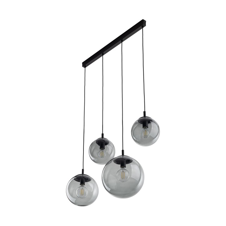 ESME GRAPHITE Lampa wisząca 4 Listwa 5381 TK Lighting Czarny Grafitowy