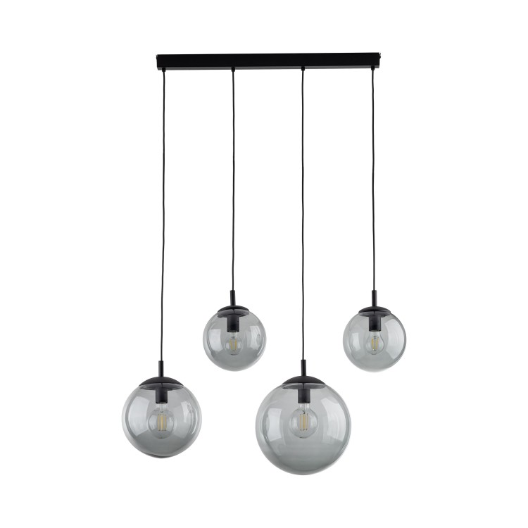 ESME GRAPHITE Lampa wisząca 4 Listwa 5381 TK Lighting Czarny Grafitowy