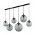 ESME GRAPHITE Lampa wisząca 6 Listwa 5383 TK Lighting Czarny Grafitowy