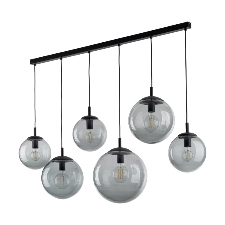 ESME GRAPHITE Lampa wisząca 6 Listwa 5383 TK Lighting Czarny Grafitowy