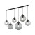 ESME GRAPHITE Lampa wisząca 6 Listwa 5383 TK Lighting Czarny Grafitowy