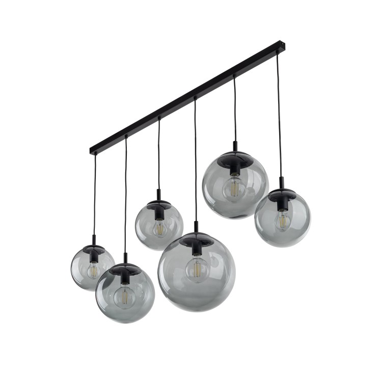 ESME GRAPHITE Lampa wisząca 6 Listwa 5383 TK Lighting Czarny Grafitowy