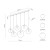 ESME GRAPHITE Lampa wisząca 6 Listwa 5383 TK Lighting Czarny Grafitowy