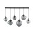 ESME GRAPHITE Lampa wisząca 6 Listwa 5383 TK Lighting Czarny Grafitowy