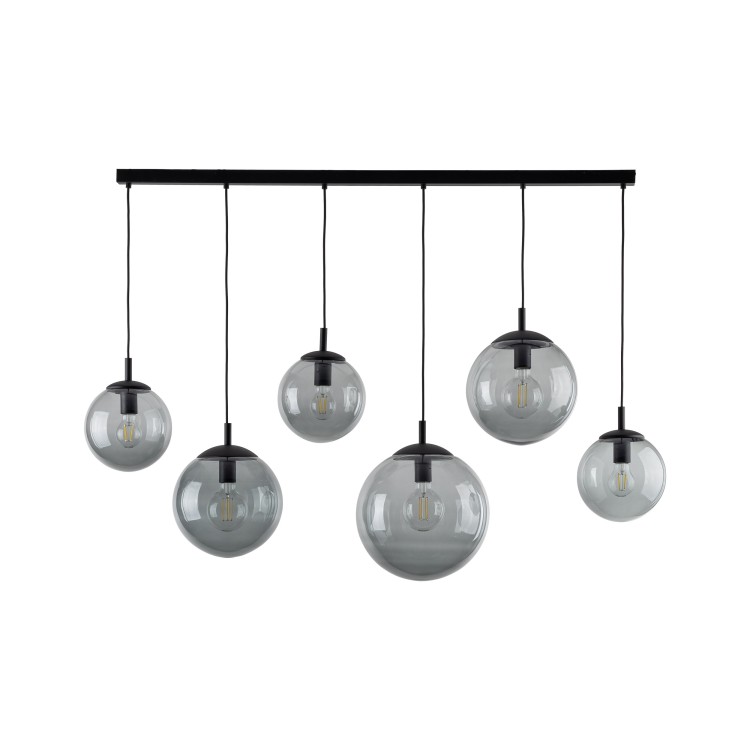 ESME GRAPHITE Lampa wisząca 6 Listwa 5383 TK Lighting Czarny Grafitowy