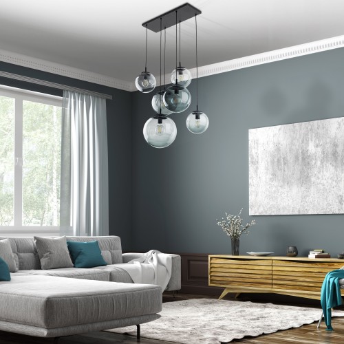 ESME GRAPHITE Lampa wisząca 6 5384 TK Lighting Czarny Grafitowy