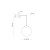 ESME WHITE Kinkiet 1 5388 TK Lighting Czarny Biały