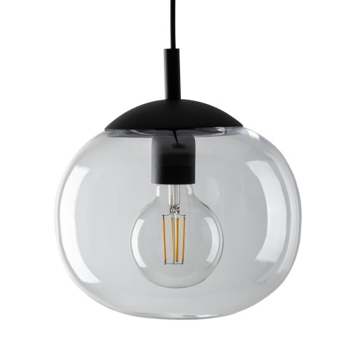 VIBE TRANSPARENT Lampa wisząca 1 250 4816 TK Lighting Czarny Transparentny