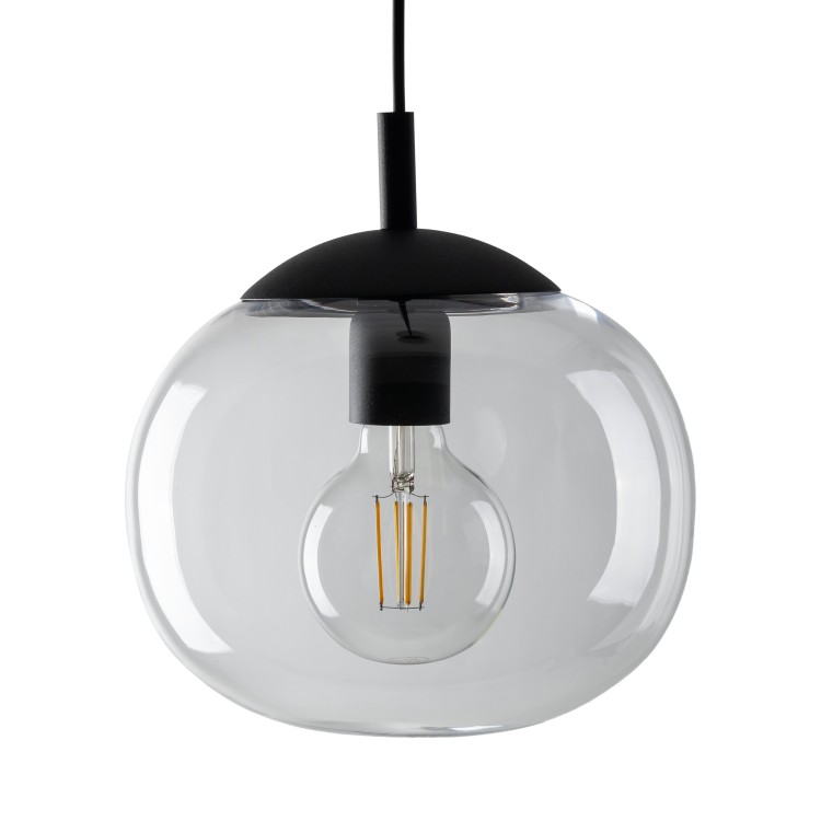 VIBE TRANSPARENT Lampa wisząca 1 250 4816 TK Lighting Czarny Transparentny