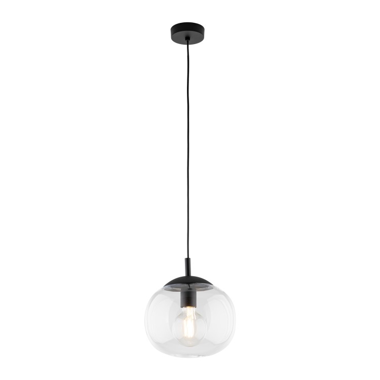 VIBE TRANSPARENT Lampa wisząca 1 250 4816 TK Lighting Czarny Transparentny