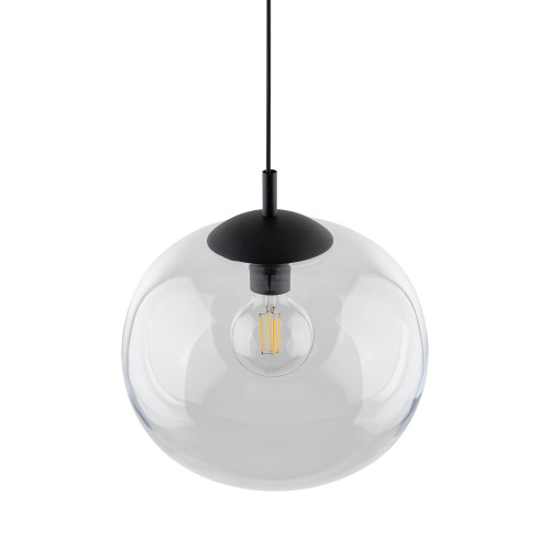 VIBE TRANSPARENT Lampa wisząca 1 300 4817 TK Lighting Czarny Transparentny