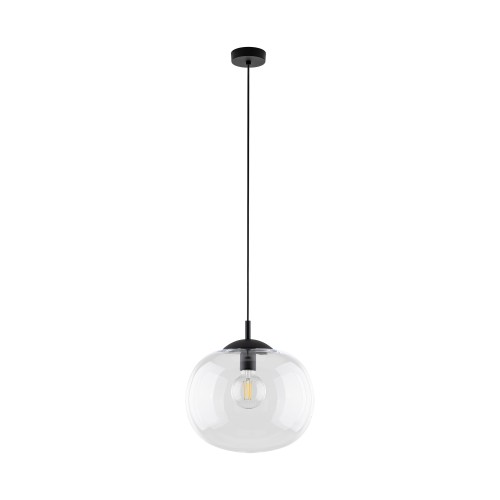 VIBE TRANSPARENT Lampa wisząca 1 350 4818 TK Lighting Czarny Transparentny