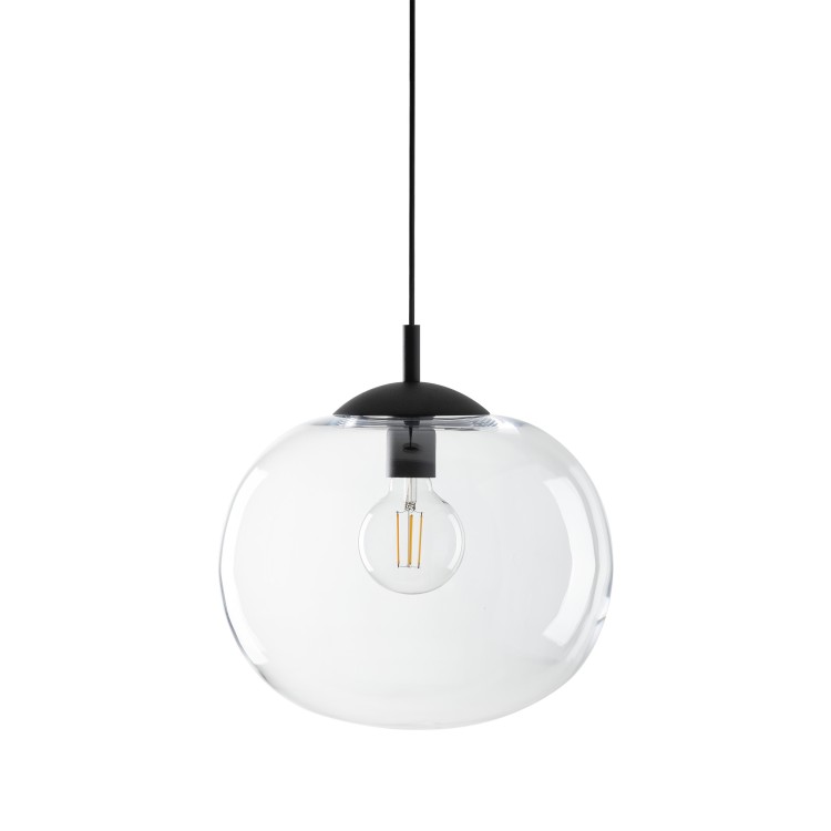 VIBE TRANSPARENT Lampa wisząca 1 350 4818 TK Lighting Czarny Transparentny