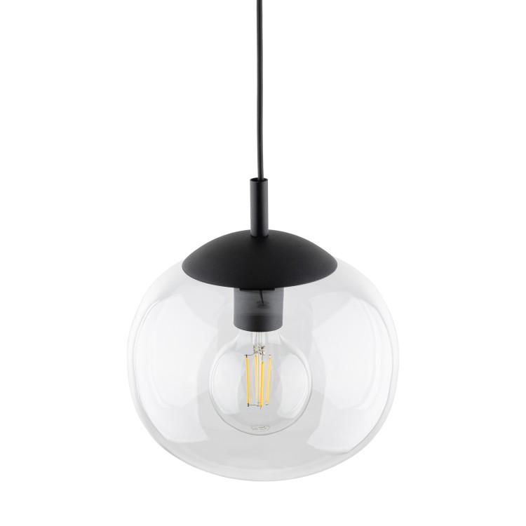 VIBE TRANSPARENT Lampa wisząca 1 350 4818 TK Lighting Czarny Transparentny