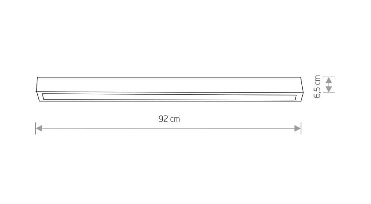 Oprawa liniowa Lampa spot STRAIGHT CEILING LED M BLACK 7598 NOWODVORSKI Lighting 90cm T8 Loft nowoczesna sufitowa oświetleniowa natynkowa czarna Inspiracje Premium