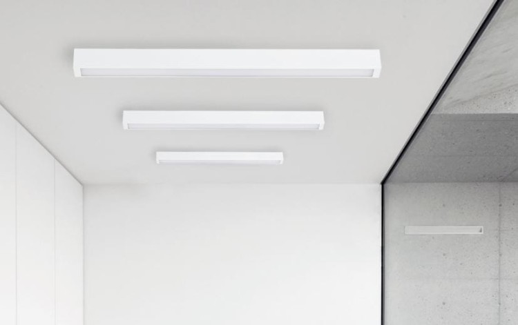 Oprawa liniowa Lampa spot STRAIGHT CEILING LED M BLACK 7598 NOWODVORSKI Lighting 90cm T8 Loft nowoczesna sufitowa oświetleniowa natynkowa czarna Inspiracje Premium