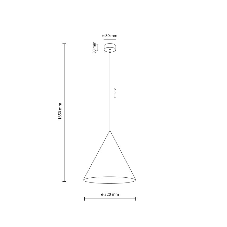 CONO YELLOW Lampa wisząca 1 L 3281 TK Lighting Żółty Żółty