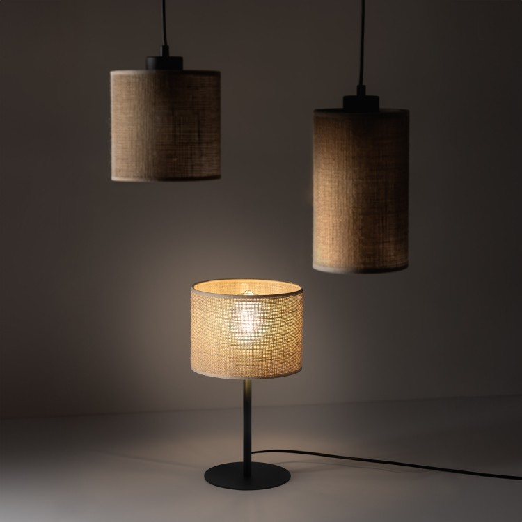 JUTA Lampka nocna 1 5552 TK Lighting Czarny Juta