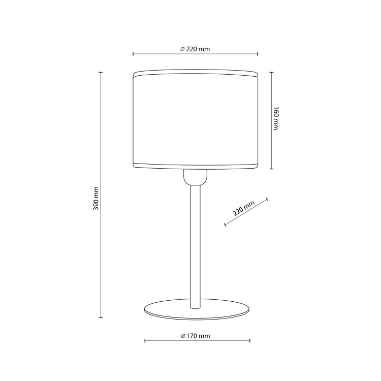 JUTA Lampka nocna 1 5552 TK Lighting Czarny Juta