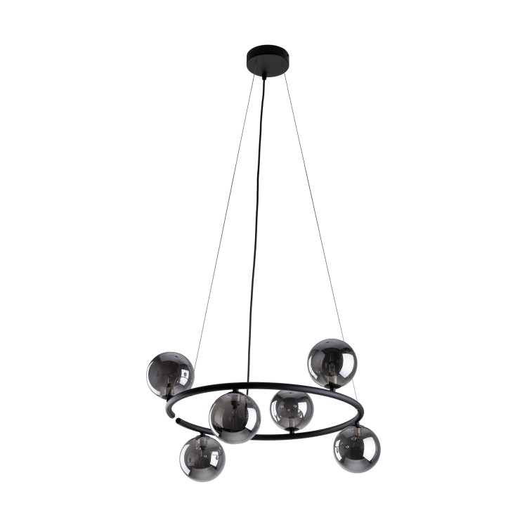 ANABELLE Lampa wisząca 6 6843 TK Lighting Czarny Grafitowy