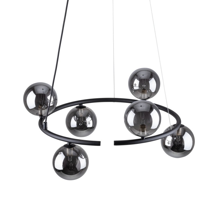 ANABELLE Lampa wisząca 6 6843 TK Lighting Czarny Grafitowy