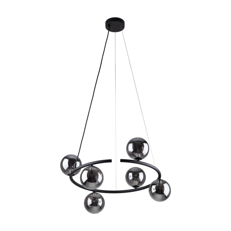 ANABELLE Lampa wisząca 6 6843 TK Lighting Czarny Grafitowy