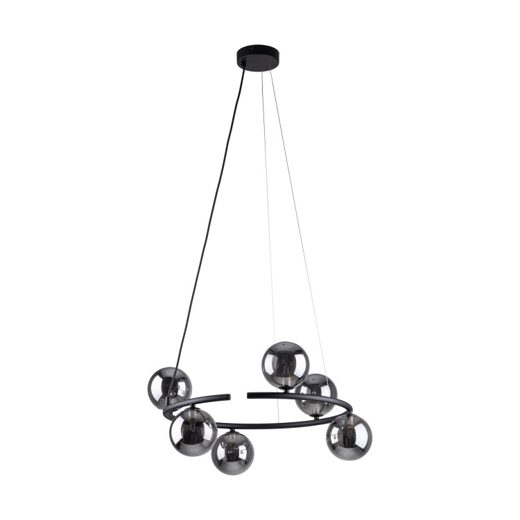 ANABELLE Lampa wisząca 6 6843 TK Lighting Czarny Grafitowy