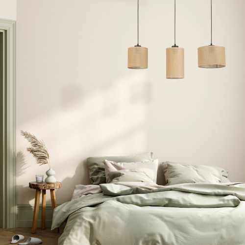 JUTA Lampa wisząca 3 4954 TK Lighting Czarny Juta
