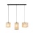 JUTA Lampa wisząca 3 4954 TK Lighting Czarny Juta