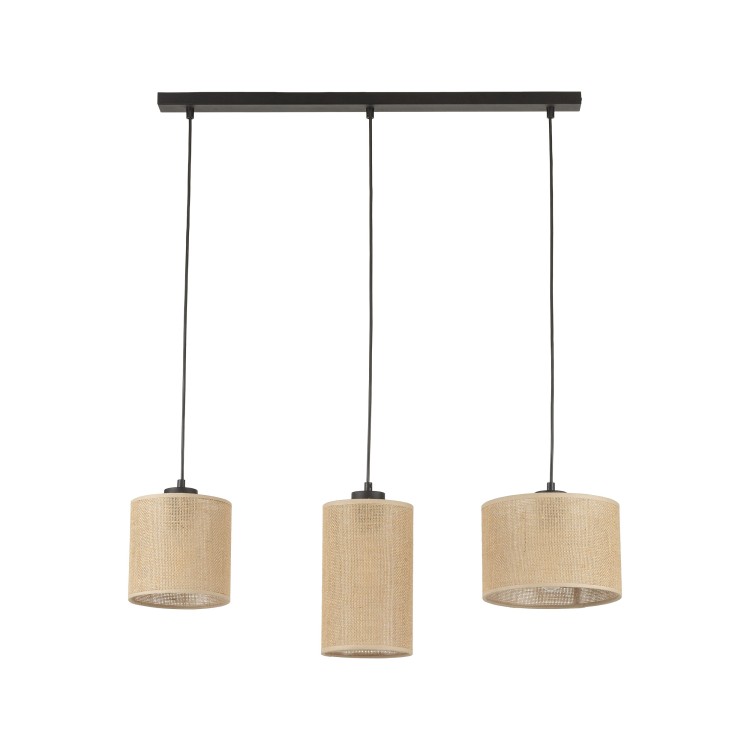 JUTA Lampa wisząca 3 4954 TK Lighting Czarny Juta