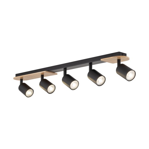 COVER WOOD Lampa sufitowa 5 5777 TK Lighting Czarny Czarny