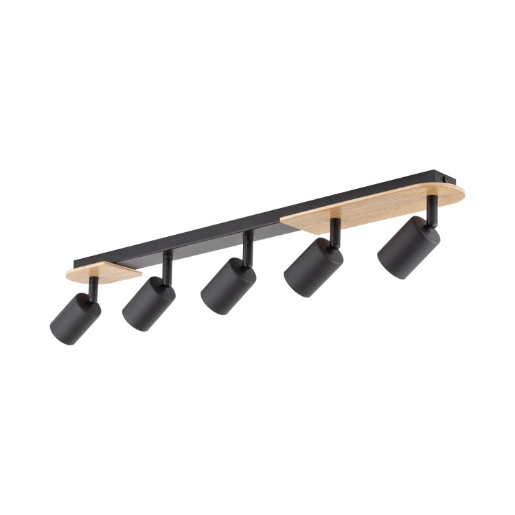 COVER WOOD Lampa sufitowa 5 5777 TK Lighting Czarny Czarny