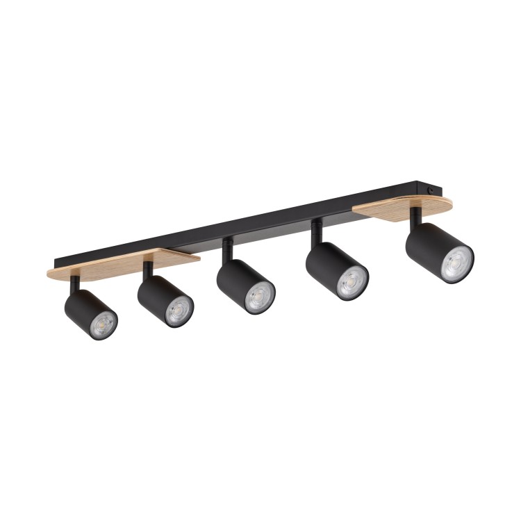 COVER WOOD Lampa sufitowa 5 5777 TK Lighting Czarny Czarny