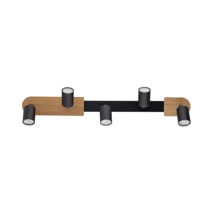 COVER WOOD Lampa sufitowa 5 5777 TK Lighting Czarny Czarny
