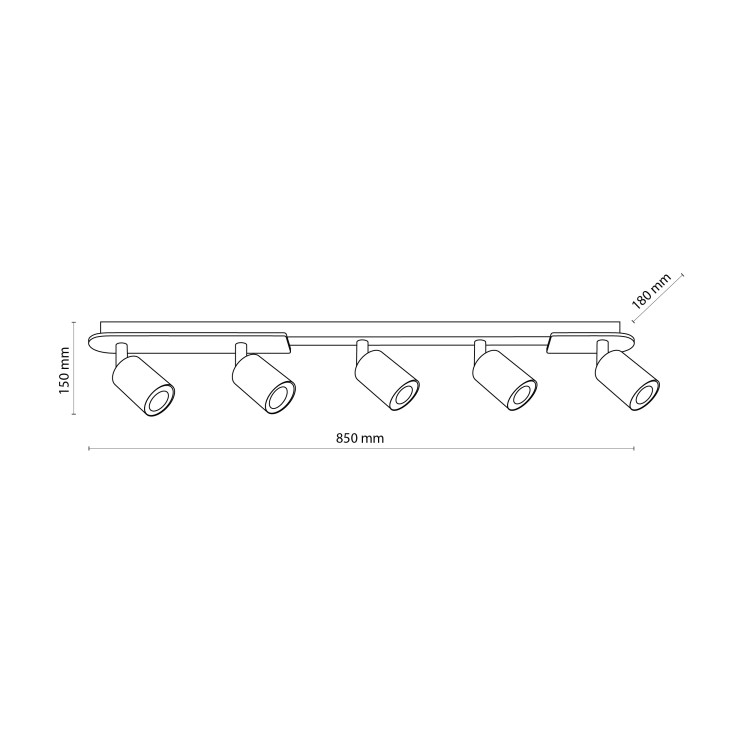 COVER WOOD Lampa sufitowa 5 5777 TK Lighting Czarny Czarny
