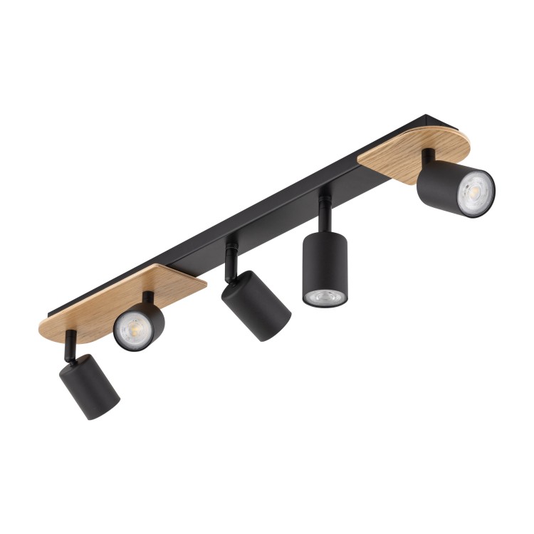 COVER WOOD Lampa sufitowa 5 5777 TK Lighting Czarny Czarny
