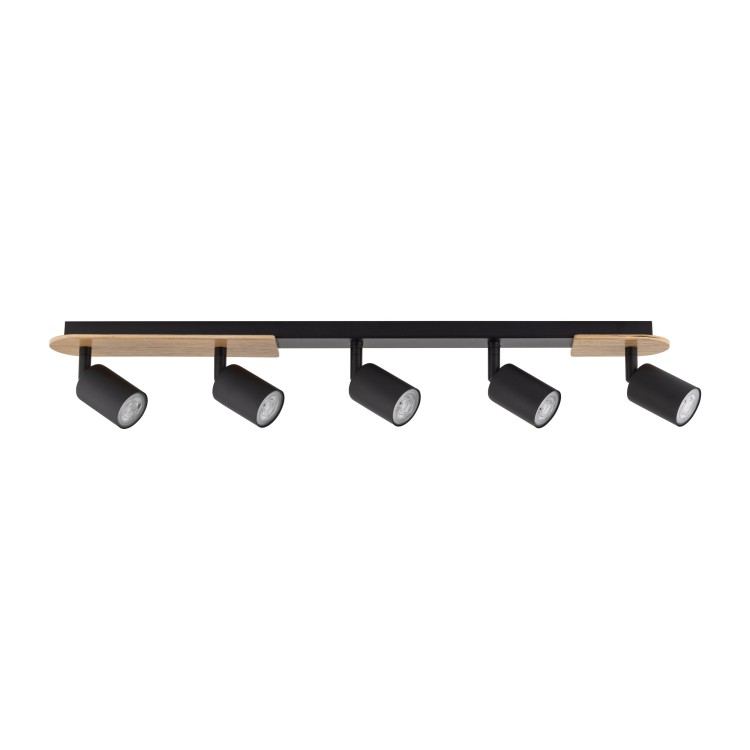 COVER WOOD Lampa sufitowa 5 5777 TK Lighting Czarny Czarny