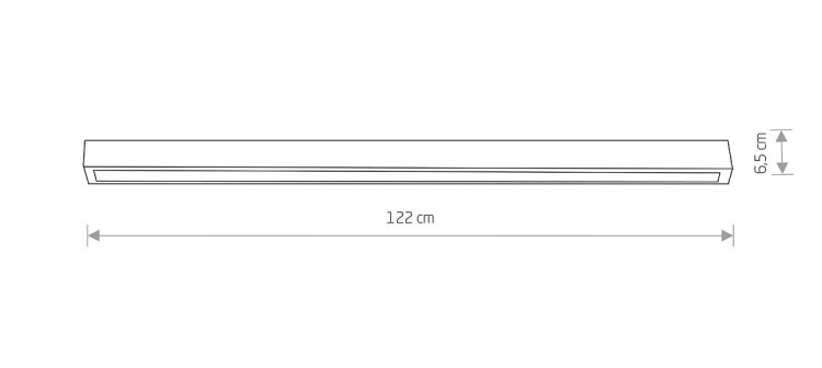 Oprawa liniowa Lampa spot STRAIGHT CEILING LED L WHITE 7556 NOWODVORSKI Lighting 120cm T8 Loft nowoczesna sufitowa oświetleniowa natynkowa biała Inspiracje Premium