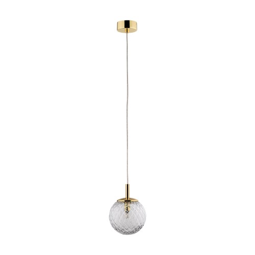 CADIX GOLD Lampa wisząca 1 PŁ 759 TK Lighting Złoty Transparentny