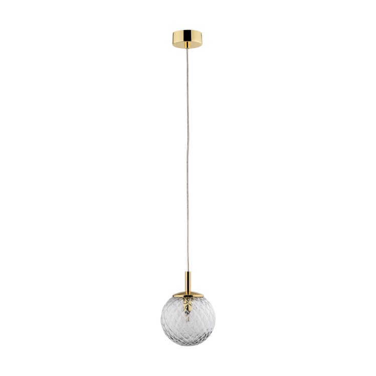 CADIX GOLD Lampa wisząca 1 PŁ 759 TK Lighting Złoty Transparentny