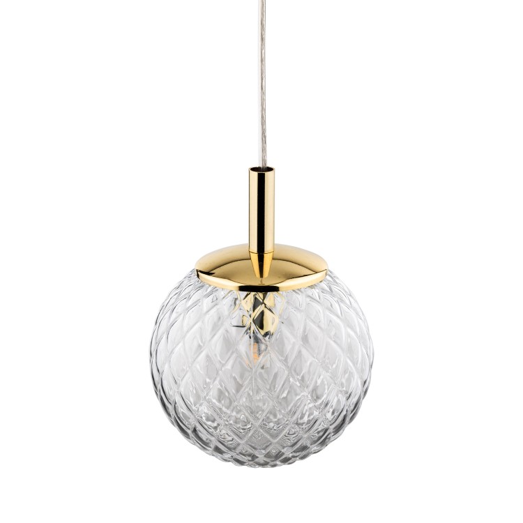 CADIX GOLD Lampa wisząca 1 PŁ 759 TK Lighting Złoty Transparentny