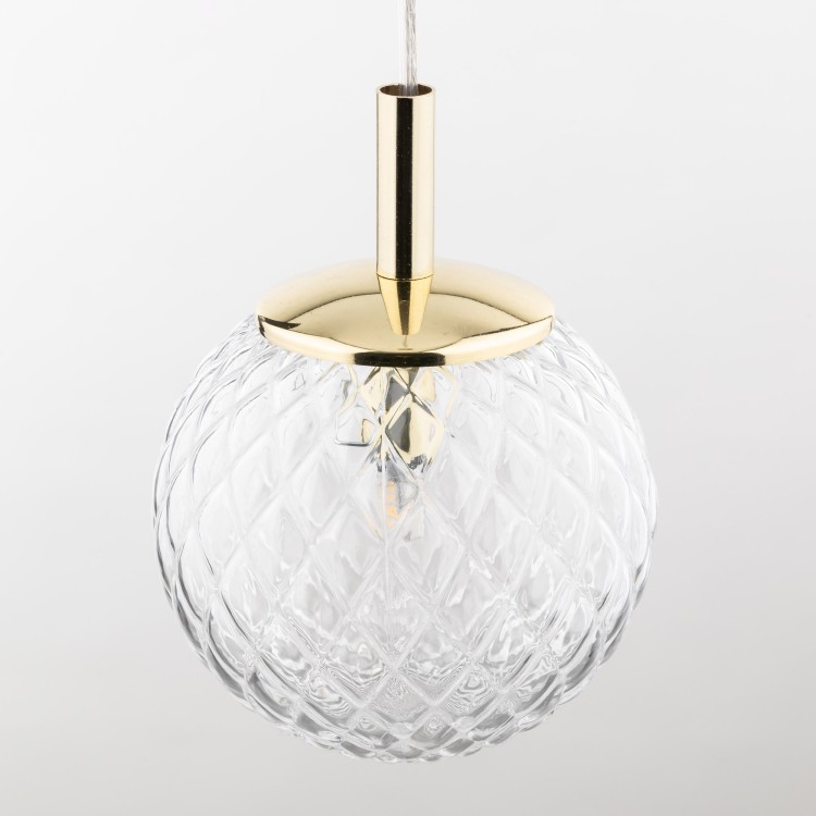 CADIX GOLD Lampa wisząca 1 PŁ 759 TK Lighting Złoty Transparentny