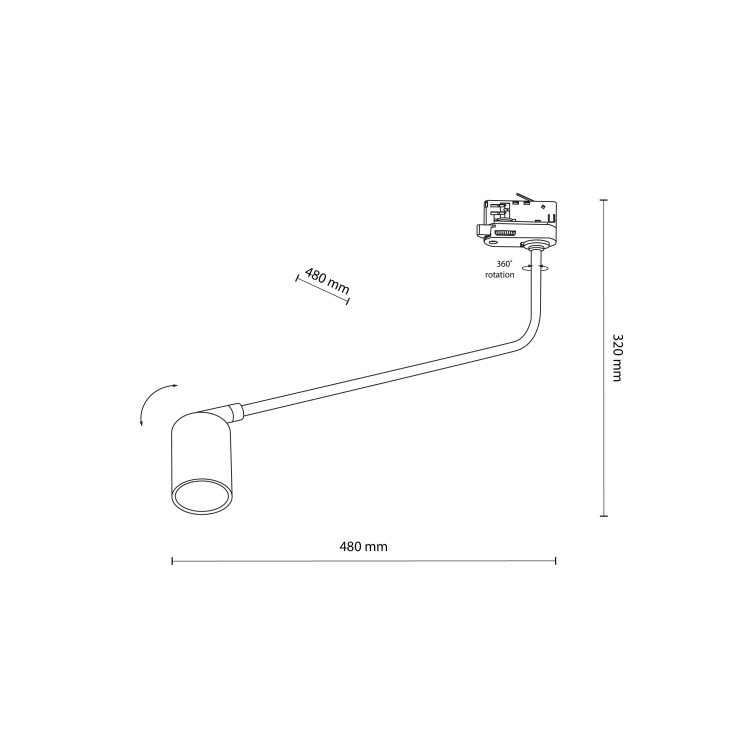 TRACER Trójobwodowy TOP WHITE SIDE 1 GU10 6477 TK Lighting Biały Biały