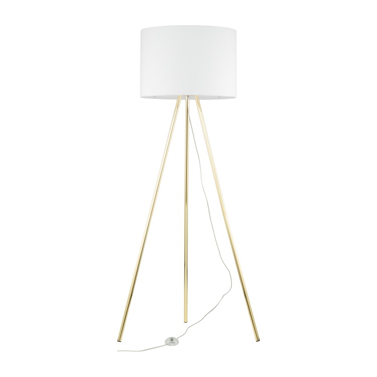 UMBERTO WHITE GOLD Lampa podłogowa 1 6637 TK Lighting Złoty Biały