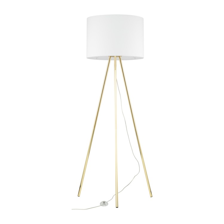 UMBERTO WHITE GOLD Lampa podłogowa 1 6637 TK Lighting Złoty Biały