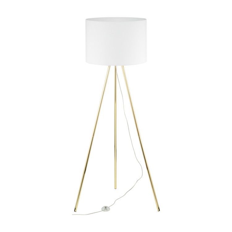 UMBERTO WHITE GOLD Lampa podłogowa 1 6637 TK Lighting Złoty Biały