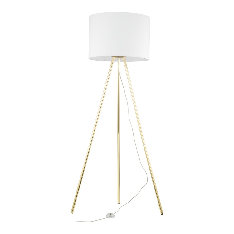 UMBERTO WHITE GOLD Lampa podłogowa 1 6637 TK Lighting Złoty Biały