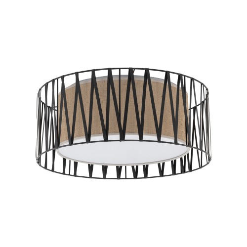 HARMONY NATURE Lampa sufitowa 4 500 5940 TK Lighting Biały Juta, Czarny
