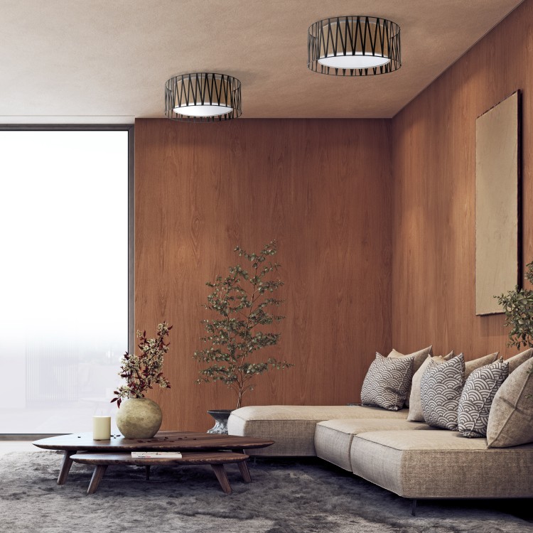 HARMONY NATURE Lampa sufitowa 4 500 5940 TK Lighting Biały Juta, Czarny