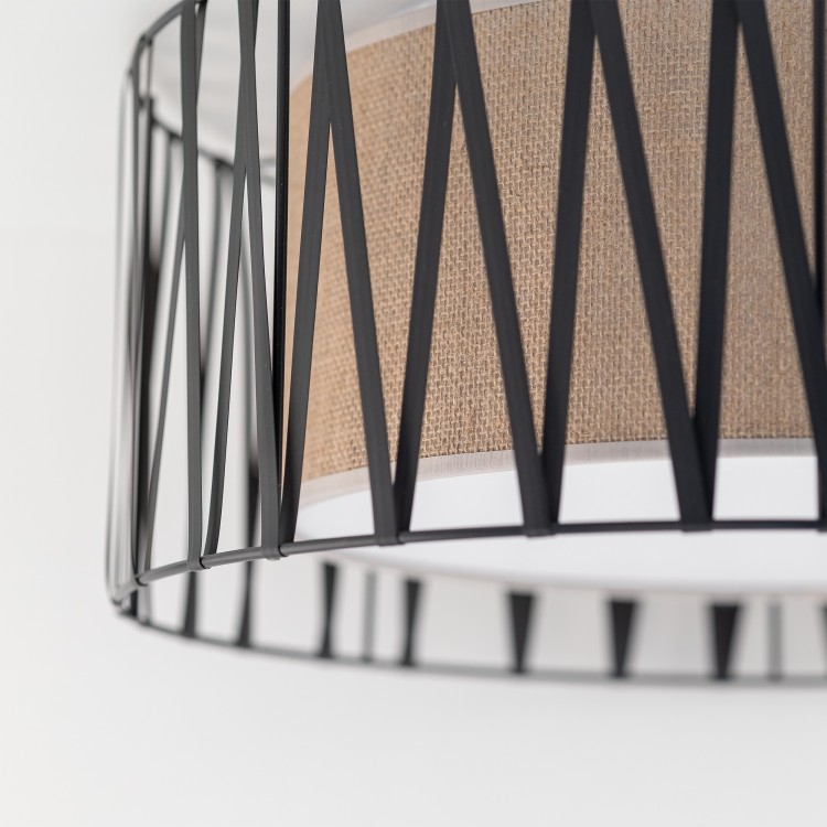 HARMONY NATURE Lampa sufitowa 4 500 5940 TK Lighting Biały Juta, Czarny